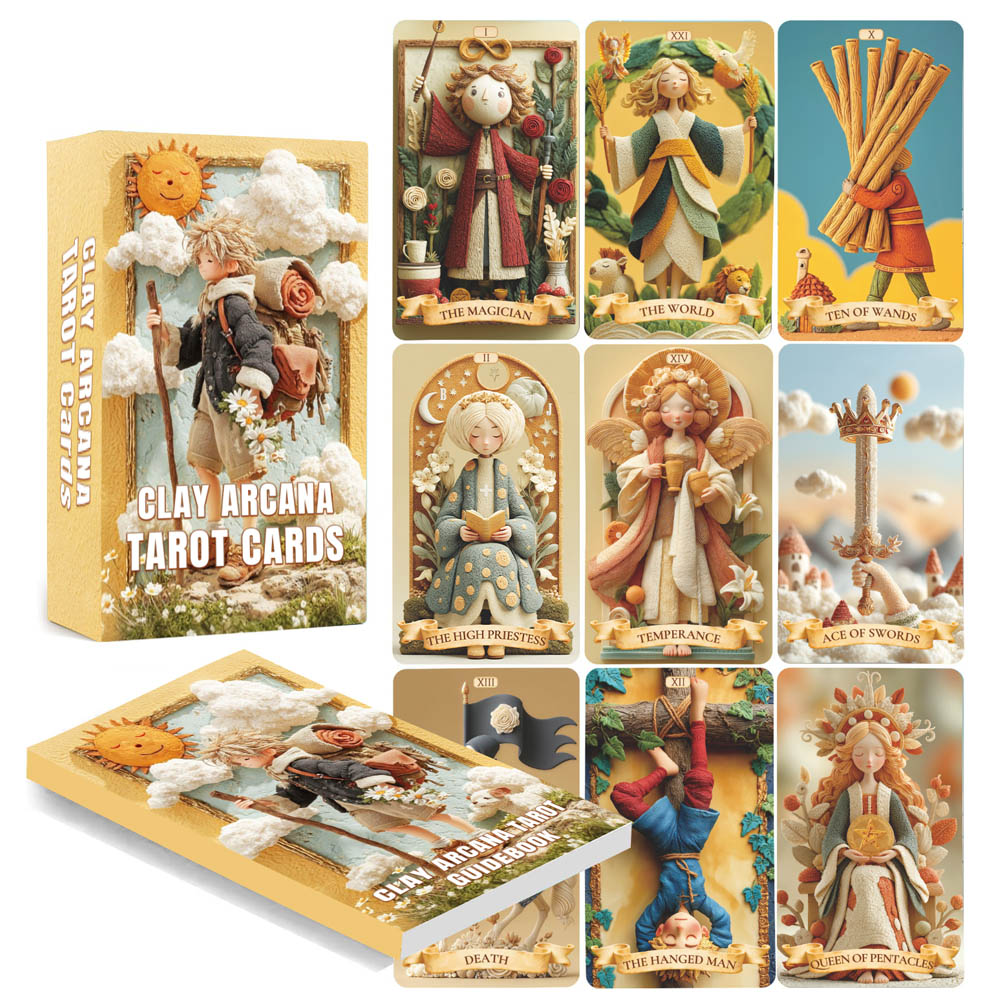 Tarot Deck With Guidebook - 78 Tarot Cards Set, 13x8 Cm