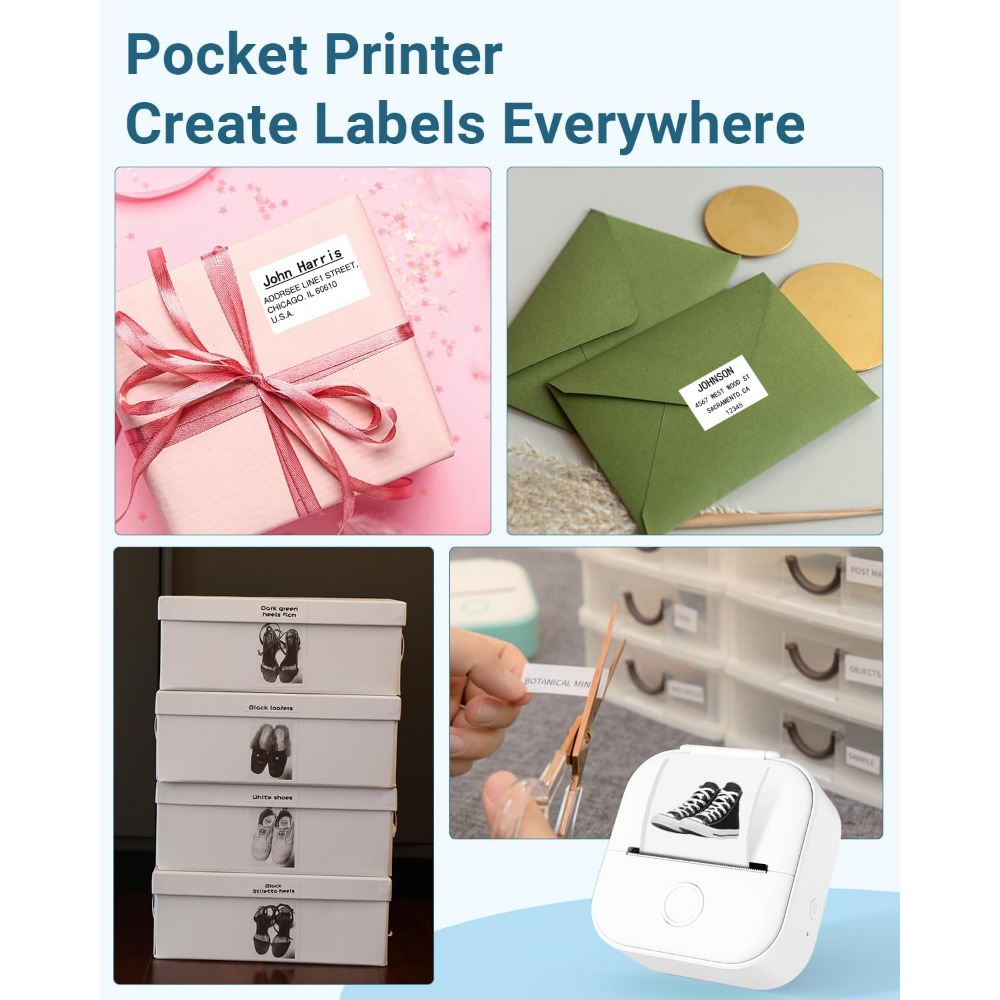 Phomemo T02 Wireless Pocket Th - Mini Pocket Thermal Printer Paper Roll recension och pris