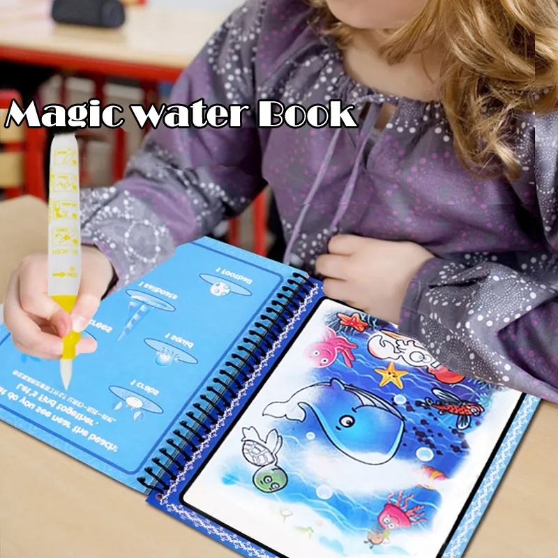 Kids Montessori Toys Reusable  - Reusable Water Magic Coloring Book recension och pris
