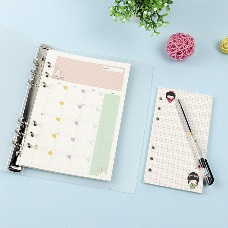 2026Colored A5 A6 Loose Leaf N - A5 Spiral Dotted Grid Notebook recension och pris