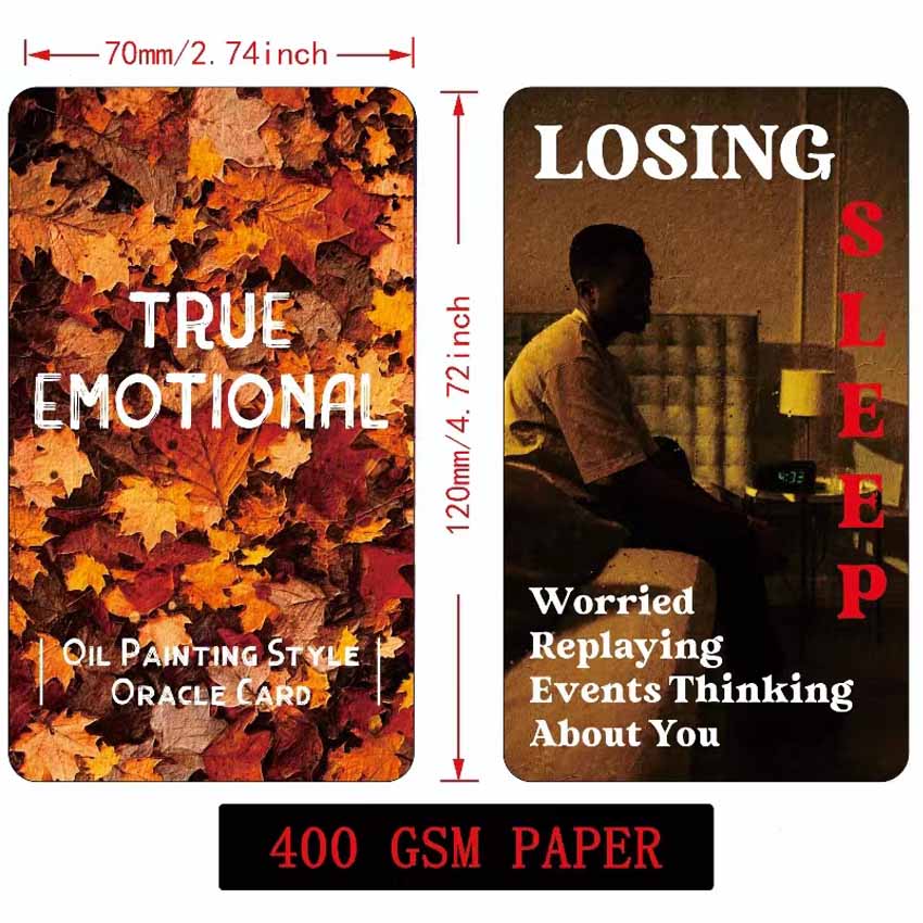 12x7 cm True Emotional Oracle  - Tarot Deck With Guidebook recension och pris