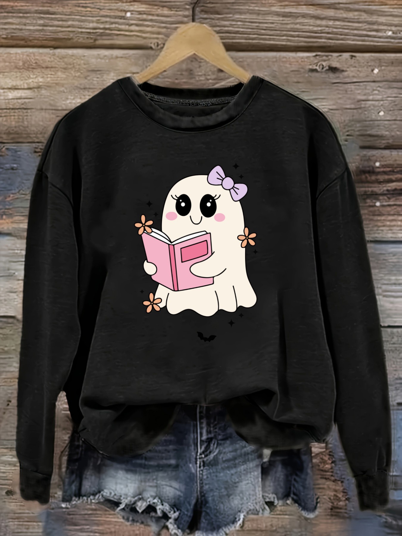 Women's Casual Long Sleeve Cre - Books recension och pris