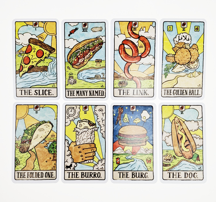 New 78 Illustrated Food&Drink  - Tarot Deck With Guidebook recension och pris