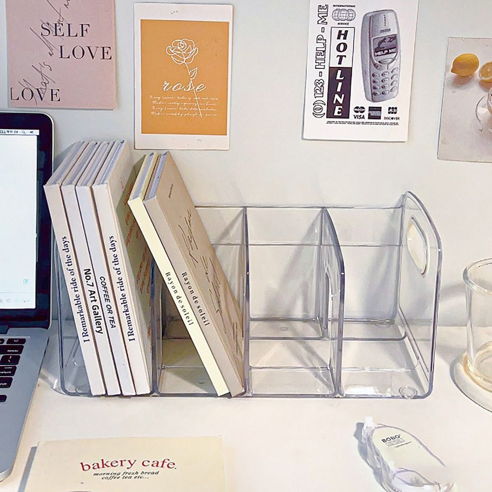 Portable Clear Acrylic Bookend - Clear Acrylic Book Stand Holder recension och pris