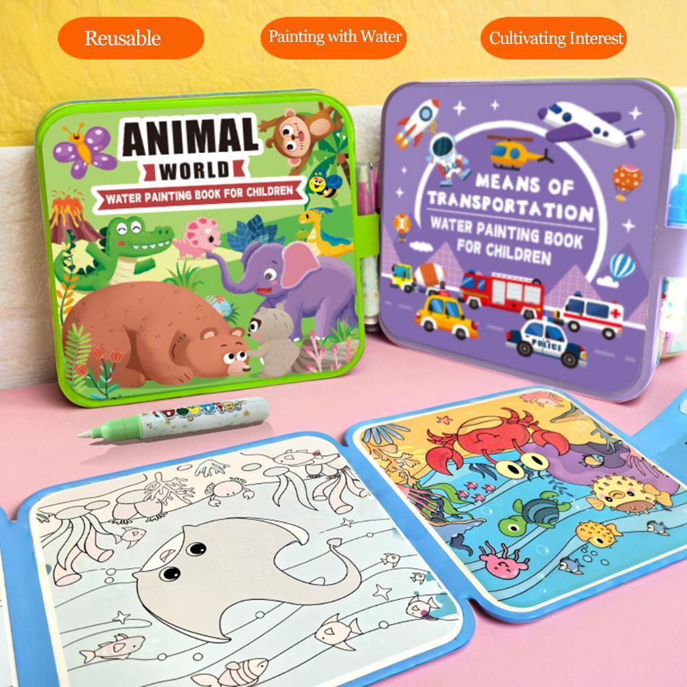Foldable Water Painting Book F - Reusable Water Magic Coloring Book recension och pris