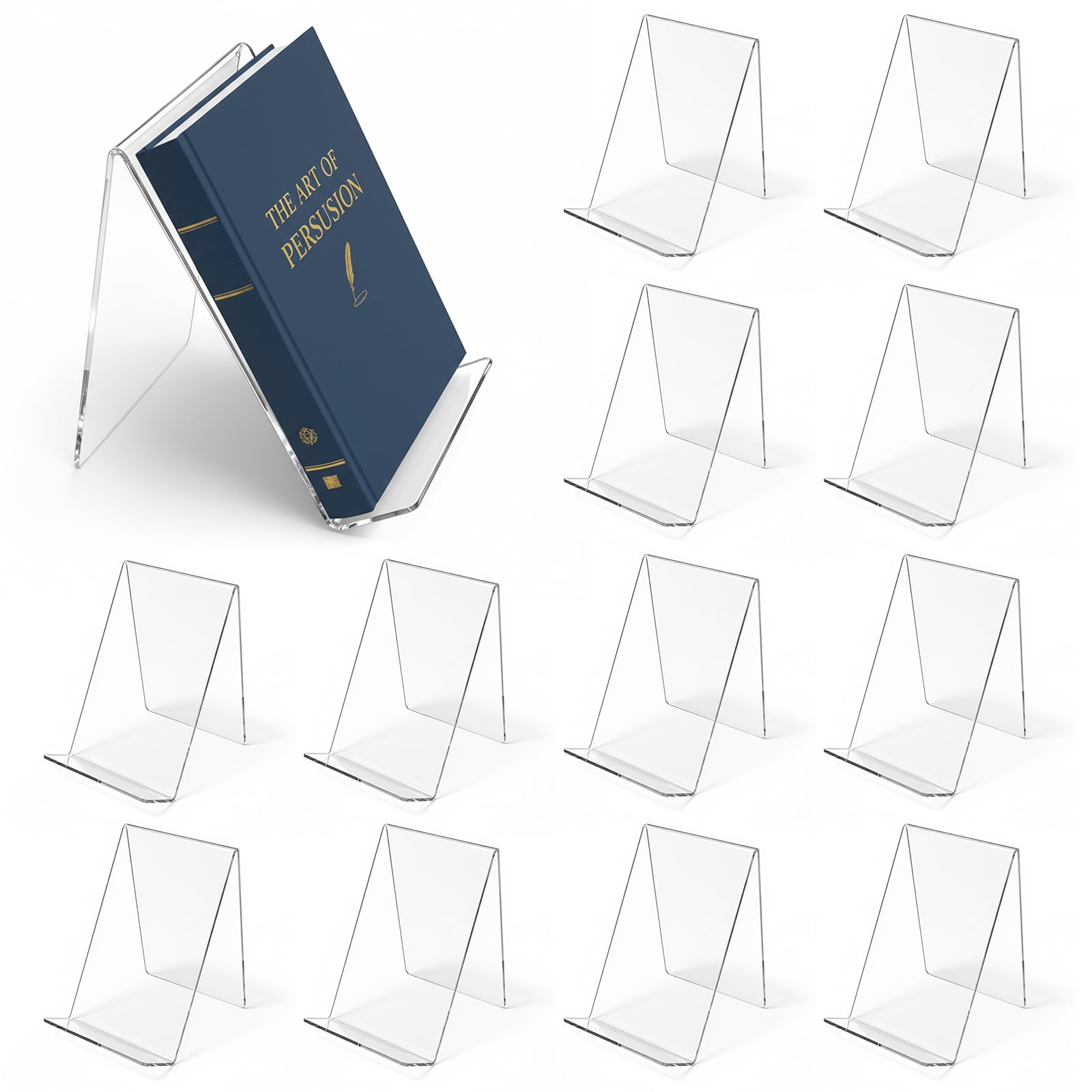 12 Pack Acrylic Book Stand,  C - Clear Acrylic Book Stand Holder recension och pris