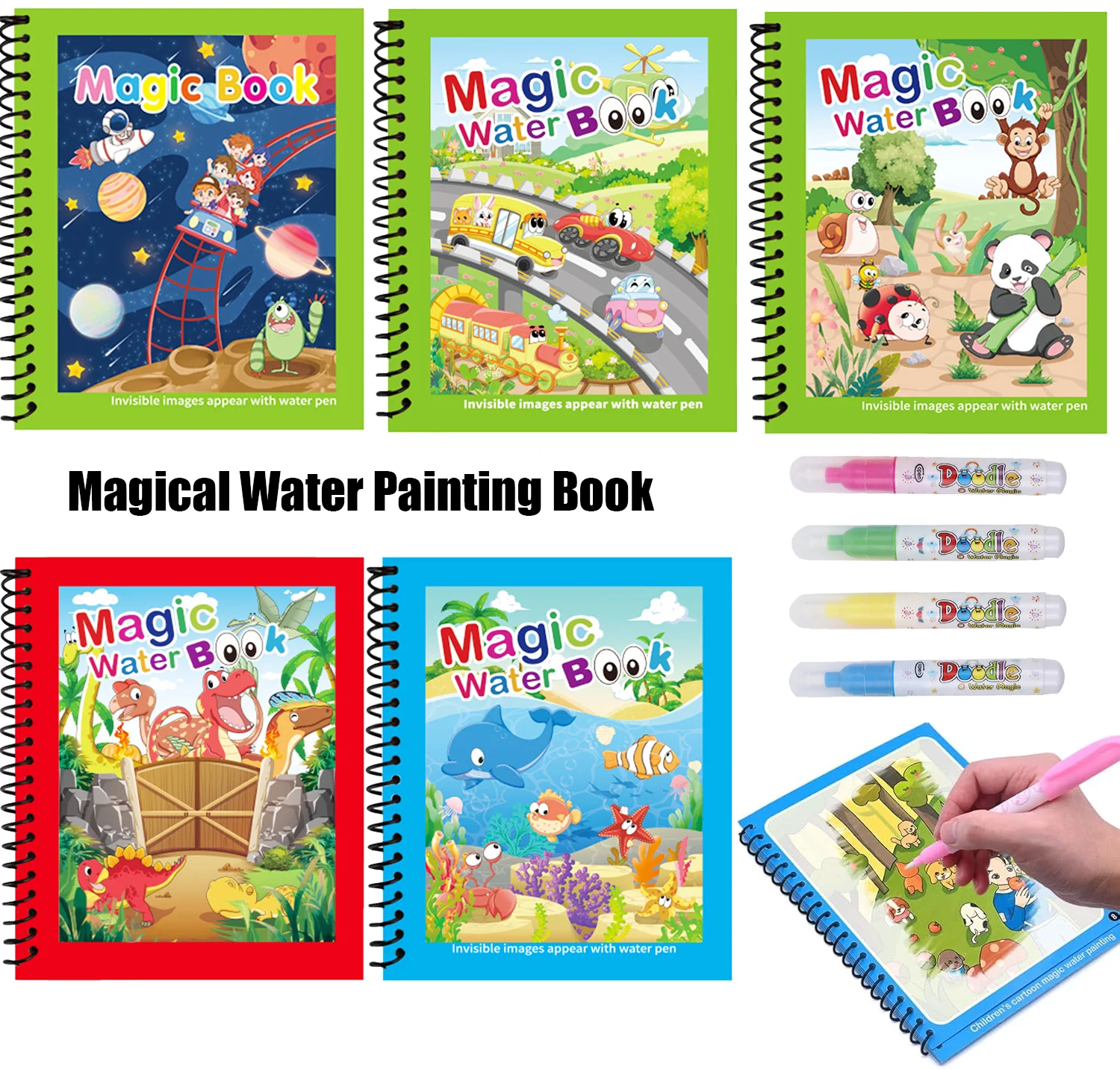 1pc Reusable Kids Magic Water  - Reusable Water Magic Coloring Book recension och pris