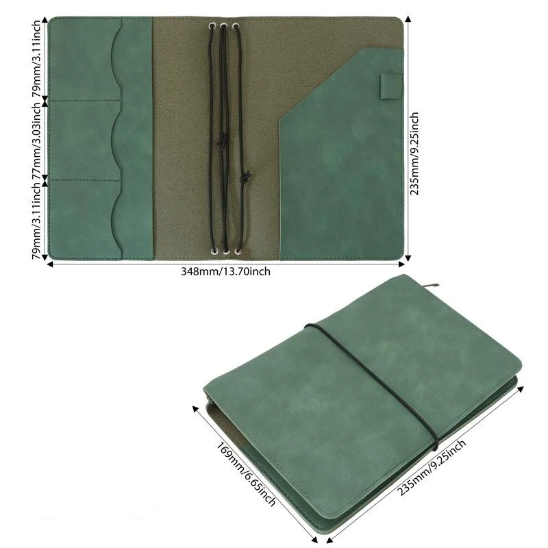 @*Refillable Crazy Horse Leath - Vintage Leather Journal Notebook recension och pris