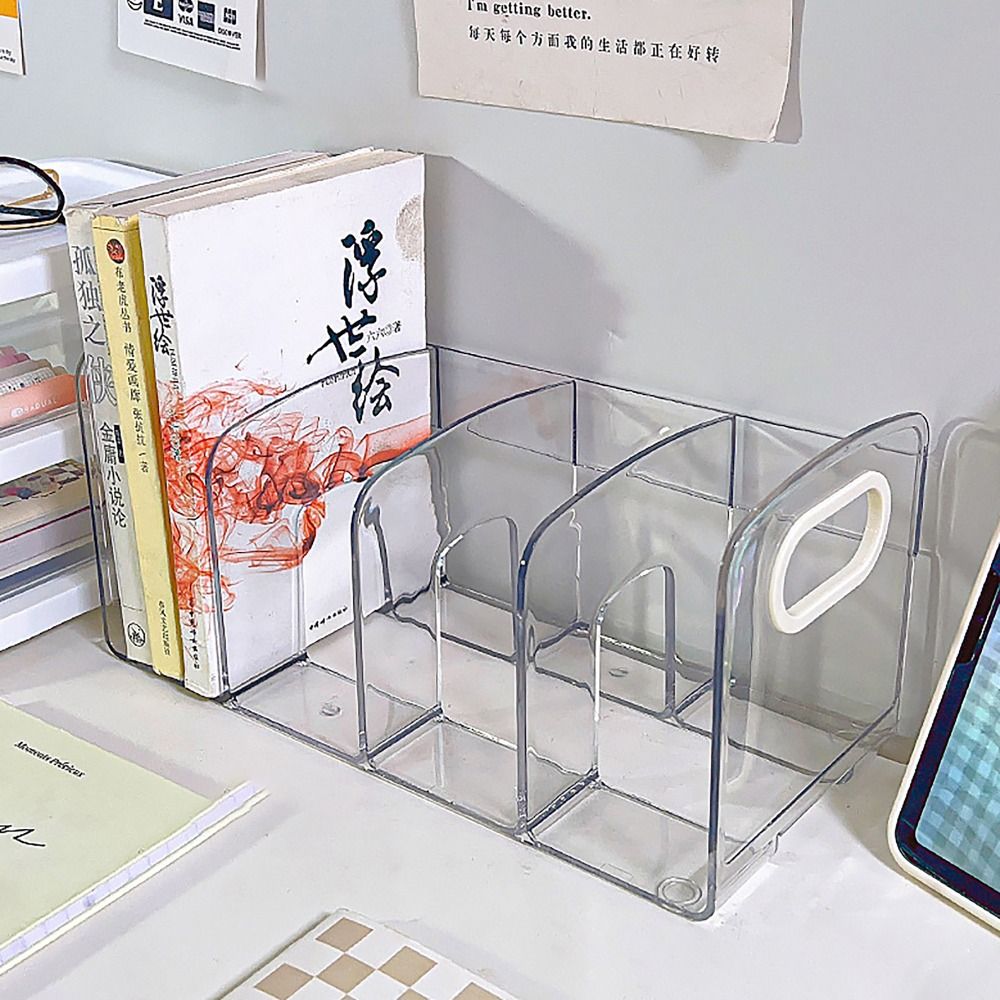 Portable Clear Acrylic Bookend - Clear Acrylic Book Stand Holder recension och pris
