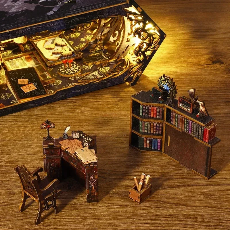Retro DIY Wooden Book Nook She - Diy Wooden Book Nook Kit Shelf Insert recension och pris